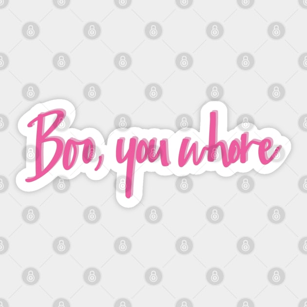 Mean Girls Boo You Whore Sticker by baranskini